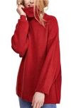 Free People Softly Structured Knit Tunic In Brick Red