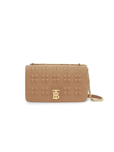 Burberry Medium Quilted Check Lambskin Lola Bag In Neutrals
