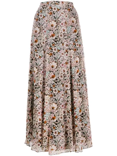 Giambattista Valli Floral Print Full Skirt In Pink