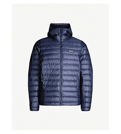 Patagonia Hooded Padded Shell-down Jacket In Classic Navy