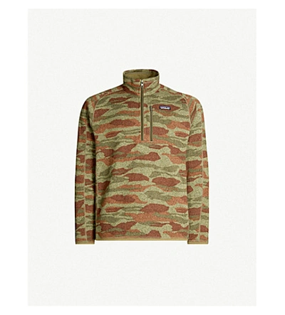 Patagonia Better Camo-print Recycled-polyester Jumper In Bear Camo