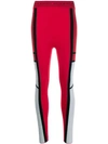 Ermanno Scervino Logo Lined Leggings In Red