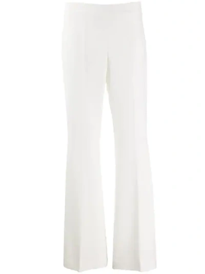 P.a.r.o.s.h Flared Style Trousers In 002 Panna