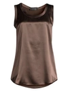 Lafayette 148 Women's Reversible Perla Tank In Nougat