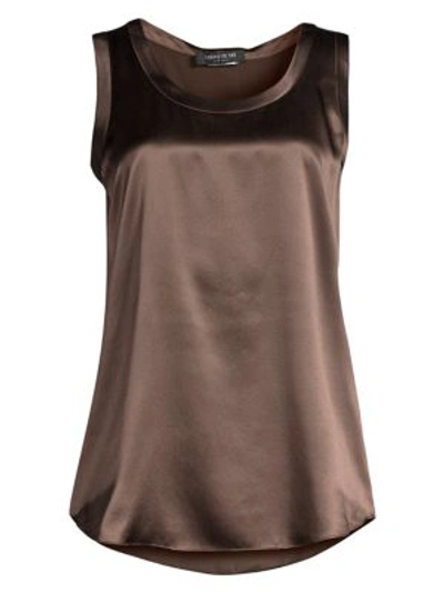 Lafayette 148 Women's Reversible Perla Tank In Nougat