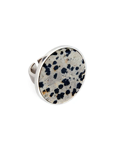 Isabel Marant Étoile Stone Disc Ring In Silver
