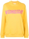 Alberta Ferretti Wednesday Patch Sweatshirt In Yellow