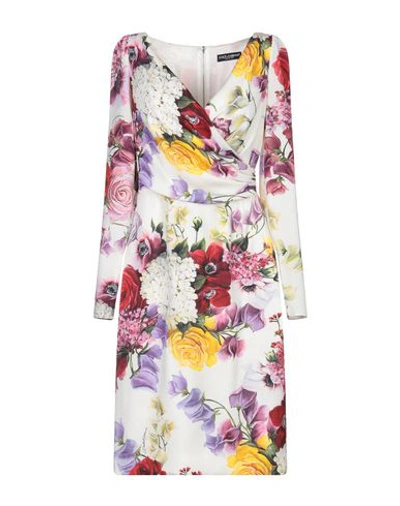 Dolce & Gabbana Short Dress In Ivory