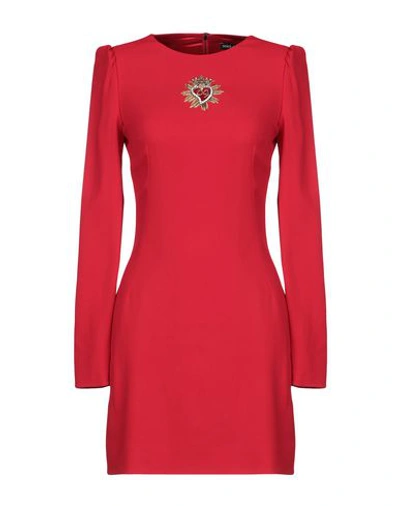 Dolce & Gabbana Short Dress In Red