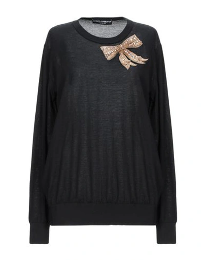 Dolce & Gabbana Sweaters In Black