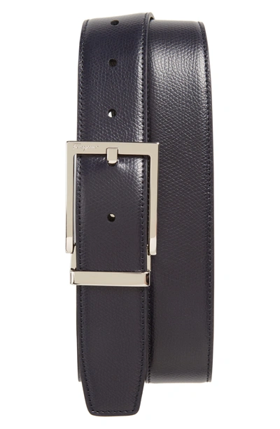 Ferragamo Men's Adjustable & Reversible Classic Buckle Belt In Black/brown