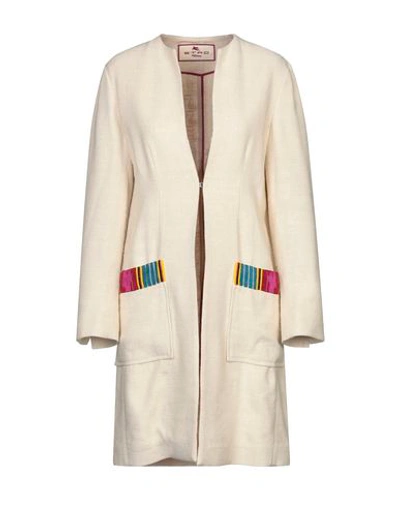 Etro Overcoats In Ivory