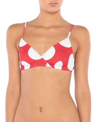 Moschino Bikini Tops In Red