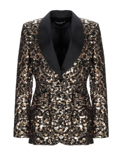 Dolce & Gabbana Suit Jackets In Gold