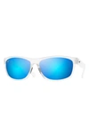 Maui Jim Tumbleland 62mm Polarized Oversize Sunglasses In Matte Crystal