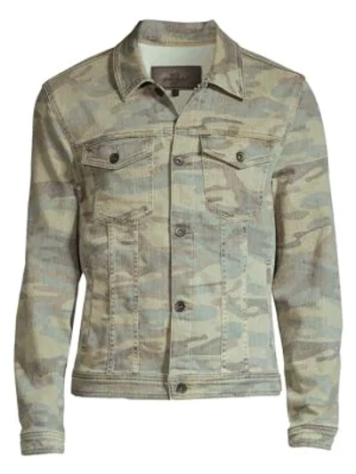 7 For All Mankind Camouflage Print Trucker Jacket