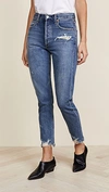 Agolde Jamie High-rise Classic-fit Ankle Distressed Jeans In Grade
