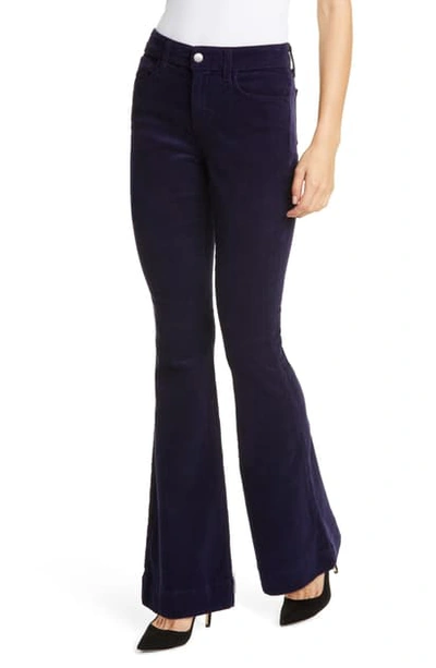 L Agence Women's The Affair High-rise Flare Corduroy Pants In Stargazer