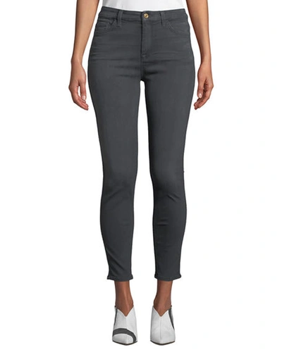 7 For All Mankind High-waisted Ankle Skinny Jeans In B(air) Evening Gray