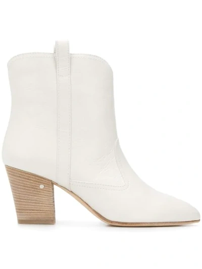 Laurence Dacade Women's Leather Ankle Booties In White