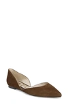 Sam Edelman Women's Rodney Pointed Toe D'orsay Flats In Toasted Coconut Suede