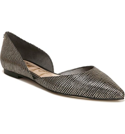Sam Edelman Women's Rodney Pointed Toe D'orsay Flats In Pyrite Leather