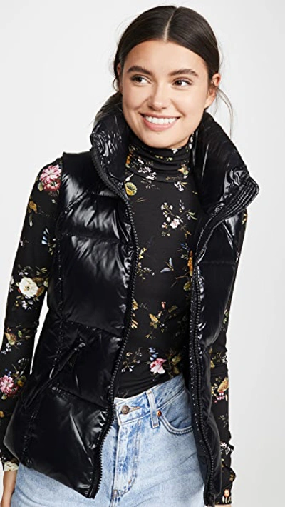 Sam. Freedom Glossy Puffer Down Vest In Black