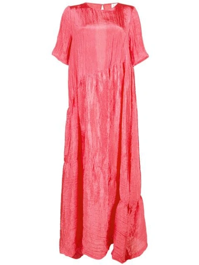 Collina Strada Tiered Shift Dress In Pink
