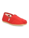 Toms Men's Alpargata Canvas Loafers Men's Shoes In Red