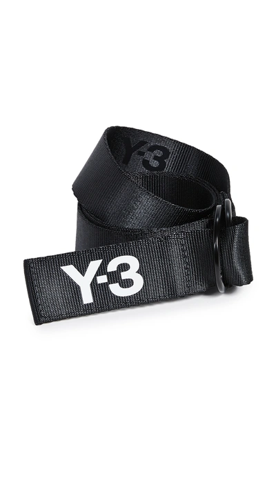 Y-3 Logo Belt In Black