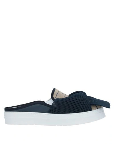 Alberto Guardiani Mules In Dark Blue