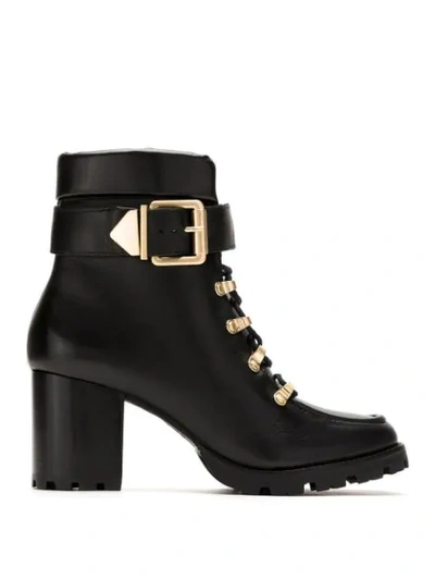 Schutz Buckled Mid-high Boots In Black