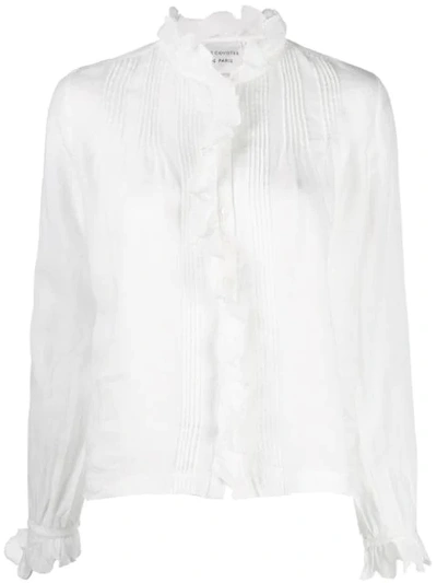Les Coyotes De Paris Natalia Shirt In White | ModeSens