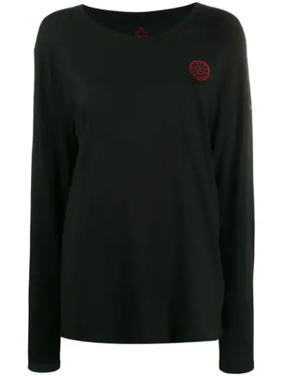 A.f.vandevorst Logo Patch Long Sleeve Top In 19220 Black