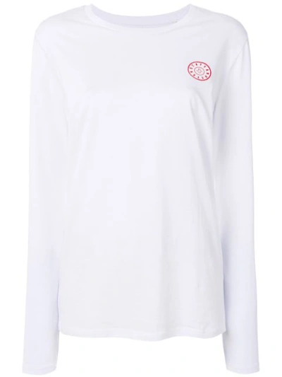 A.f.vandevorst Logo Patch Long Sleeve Top In White