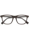 Fendi Square Frame Glasses In Brown