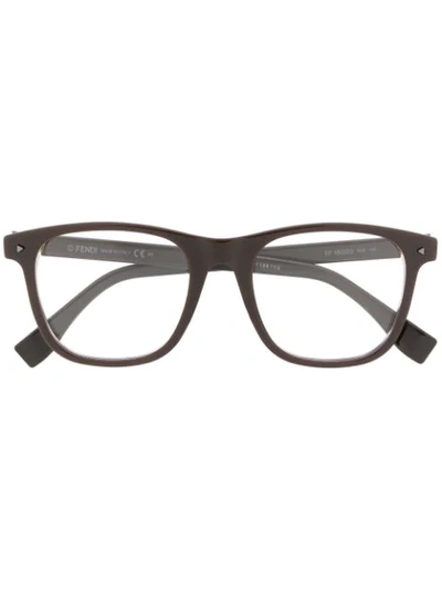 Fendi Square Frame Glasses In Brown