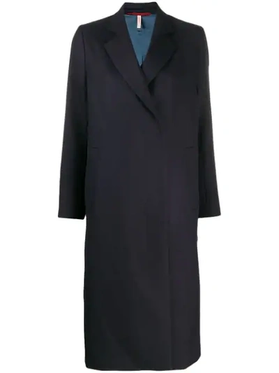 Indress Long Water Repellent Coat In Blue