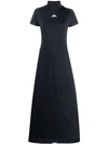 Kappa Logo Short-sleeve Maxi Dress In Black