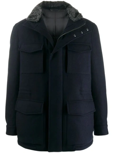 Brioni Padded Jacket In Blue