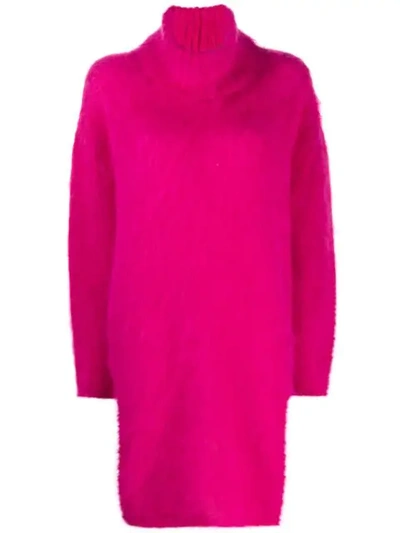 Gianluca Capannolo Textured Knit Dress In Pink
