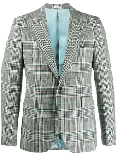 Alexander Mcqueen Highlight Glen Plaid Jacket In Black