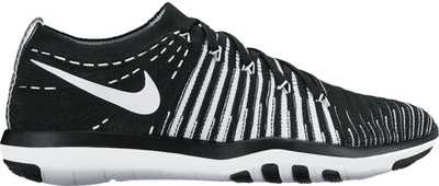 Pre-owned Nike Free Transform Flyknit Black White (women's) In Black/white