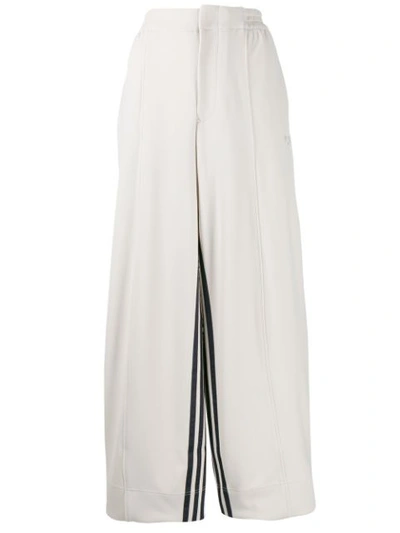 Y-3 Women's 3 Stripe Wide Track Pants In Neutrals