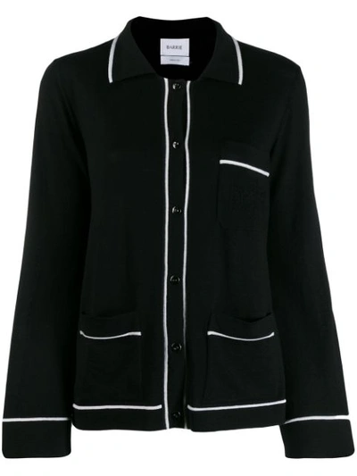 Barrie Button-up Cashmere Cardigan In Black