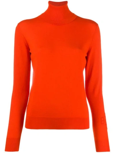 Barrie Turtleneck Jumper In Orange