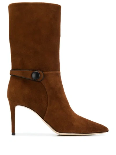 Giuseppe Zanotti Suede Ankle Boots In Brown
