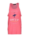 Dsquared2 Tank Tops In Coral