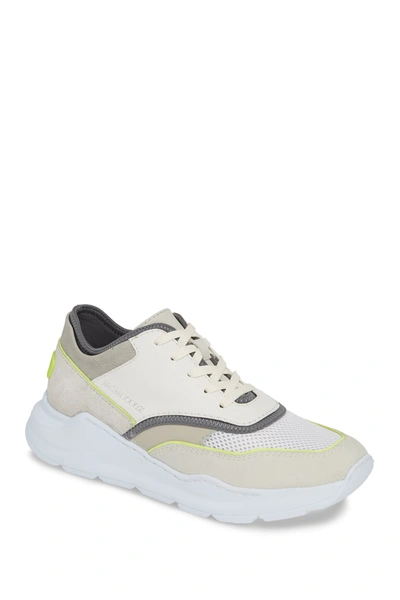 Donald Pliner Kirk Leather & Suede Sneaker In White