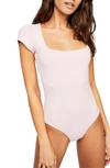 Free People Square Eyes Bodysuit In Rose